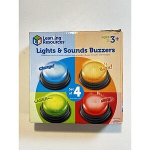 4-Pack Light & Sound Buzzers for Trivia Games: Game Show Buzzers Answer Buzzers